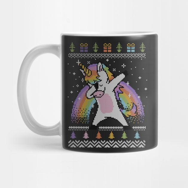 Dabbing Unicorn Ugly Sweater by vo_maria